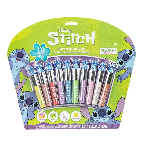 Disney Stitch 10 Piece Plant Based Lip Gloss, Girls Party Favors, First Makeup S - Picture 1 of 9